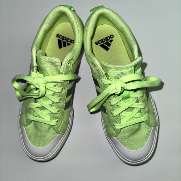 WOMENS SIZE 7.5 NEON GREEN ADIDAS PLATFORM SHOE - Picture 6 of 9